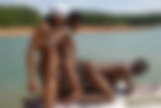 3 Big Black Cocks on A Boat